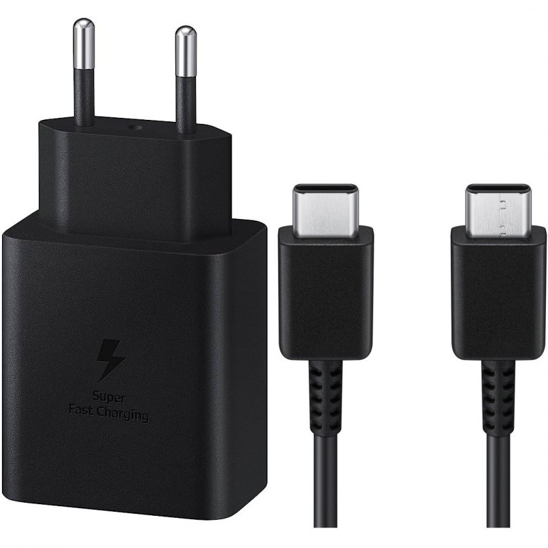 آداپتور 45 وات سامسونگ 95 درصد اورجینال همراه کابل 1.8 متر Samsung Super Fast Charger 45W EP-T4510