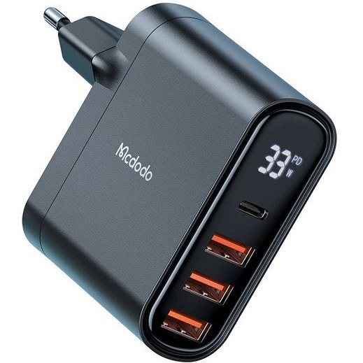آداپتور چهار پورت چندکاره 33 وات مک دودو Mcdodo 4-PORT OUTPUT DIGITAL DISPLAY CHARGE CH-2250