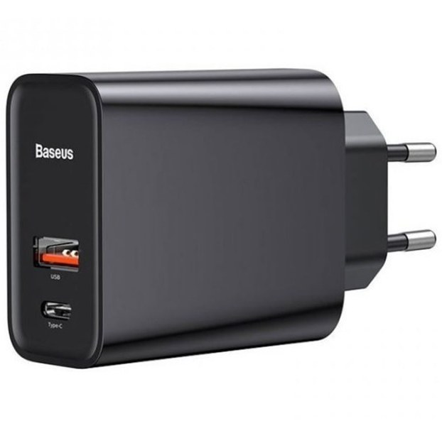 آداپتور سریع دو پورت 30 وات بیسوس Baseus Speed PPS Quick Charger USB+Type-C BS-EU905 CCFS-C01 30W