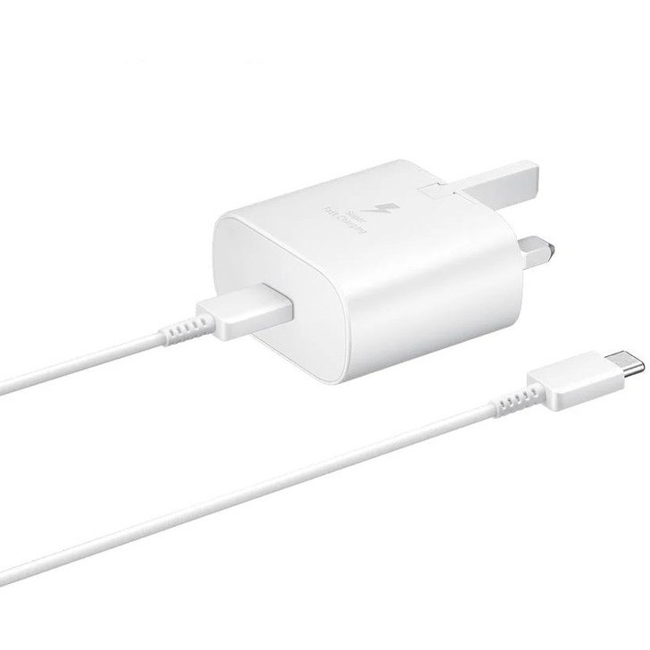 شارژر دیواری به همراه کابل USB-C اورجینال 95 درصد سامسونگ Samsung Super Fast Charging (25W) EP-TA800XWE