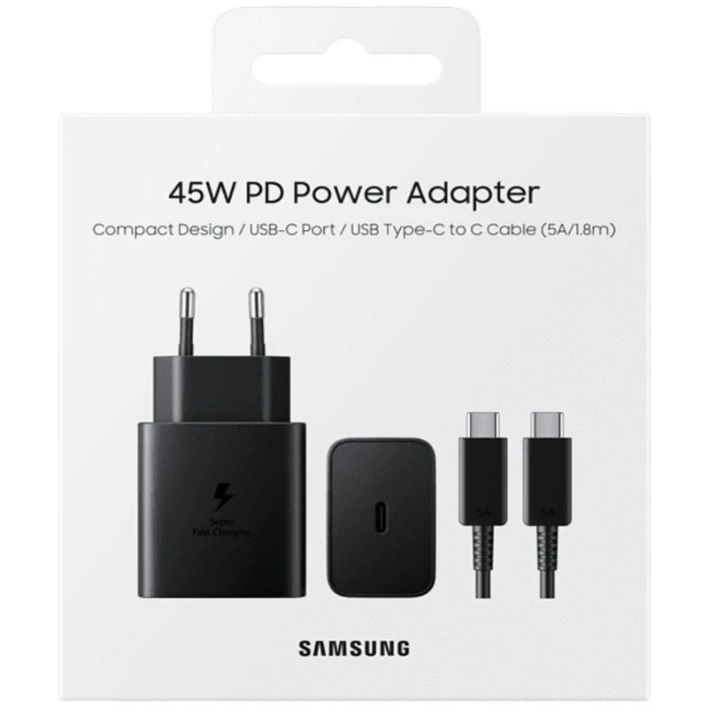 شارژر دیواری سامسونگ به همراه کابل Samsung EP-T4510 super fast Charger 45W