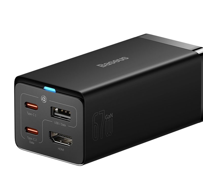 شارژر و چندراهی برق سوپر فست شارژ 67واتی بیسوس Baseus GaN 5 Pro Desktop CCGP110001
