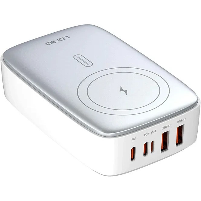 هاب شارژر 5 پورت وایرلس الدینیو 140 وات LDNIO Q4010 GaN