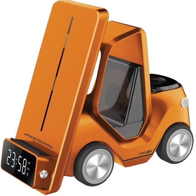شارژر وایرلس طرح لیفتراک گرین لاین Green Lion Forklift 5 in 1 Wireless Charger Stand