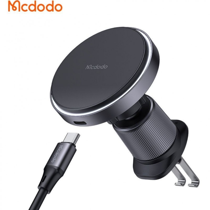 هولدر دریچه کولری و شارژر وایرلس 15 وات مکدودو Mcdodo Magnetic Wireless Suction Car Charger CH-548