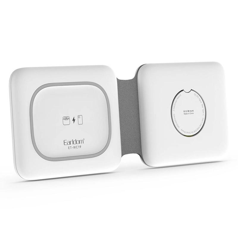 شارژر وایرلس 3 کاره ارلدم Earldom Magnetic Wireless Charger ET-WC19
