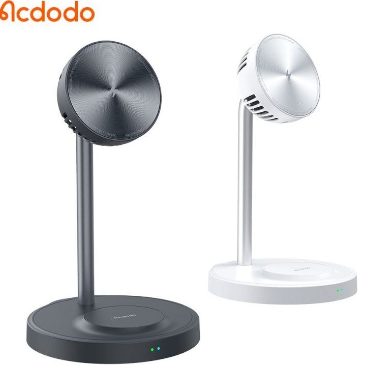 هولدر و شارژر وایرلس و فن خنک کننده مک دودو Mcdodo Desktop Magnetic Radiator Wireless Charger CH-2151