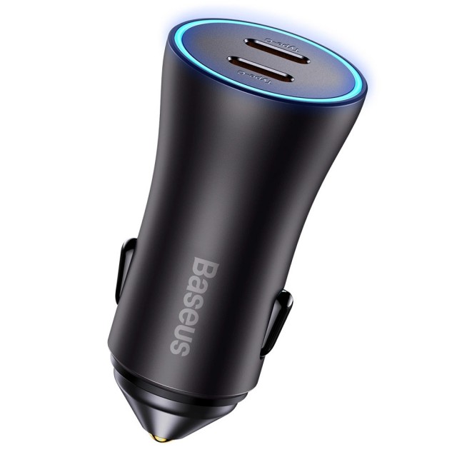 شارژر فندکی 40 وات دو پورت بیسوس Baseus Golden Contactor Pro CCJDZ-CC