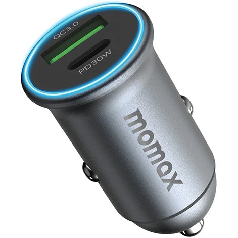 شارژر فندکی دو پورت 30 وات مومکس Momax MoVe Car Charger UC18E
