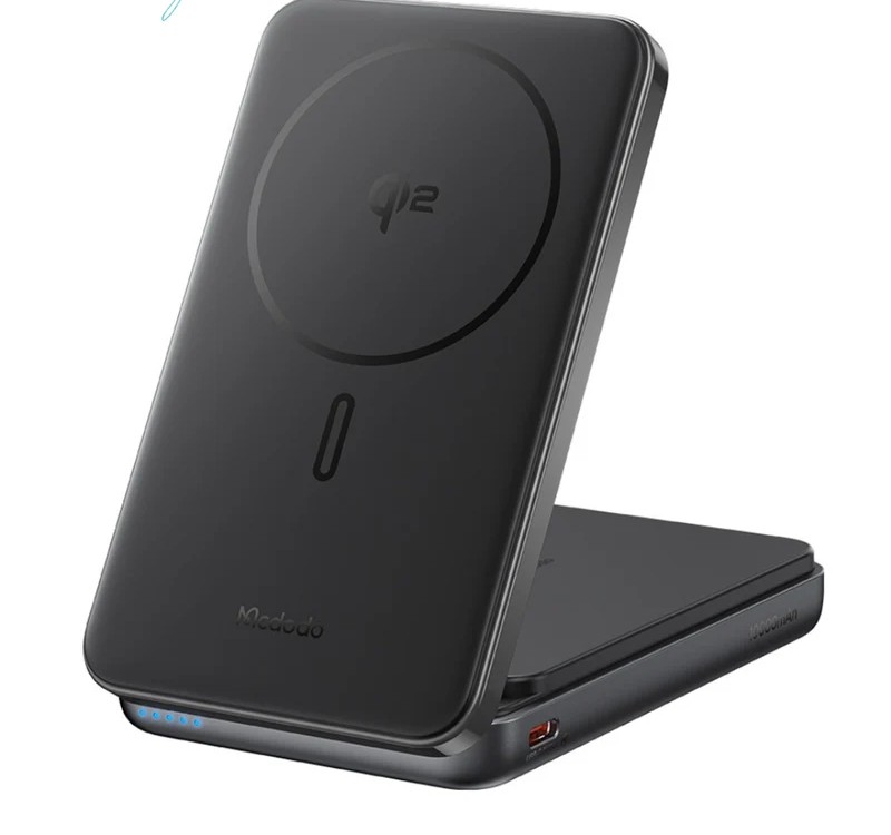 استند و پاوربانک وایرلس 20 وات 10000 هزار مک دودو مدل MCDODO MC-631 2 in 1 Qi2 Magnetic Power Bank With Phone Stand