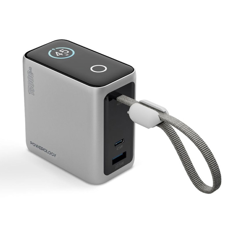 پاوربانک مینی 15000 میلی‌آمپر پاورولوژی Powerology 15000mAh Mini Power Bank PPBCHA60