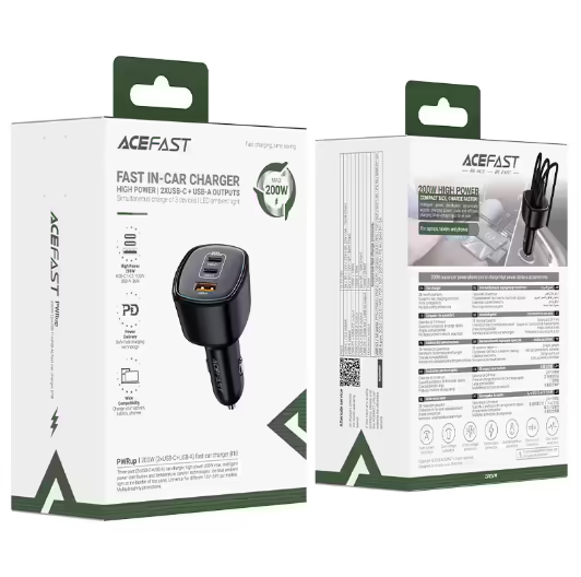 شارژر فندکی ایس فست ACEFAST B18 200W Fast Charger توان 200 وات