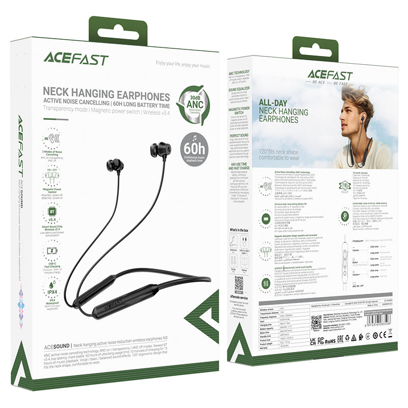 هندزفری بلوتوث گردنی ایس فست ACEFAST N3 Wireless Earphones