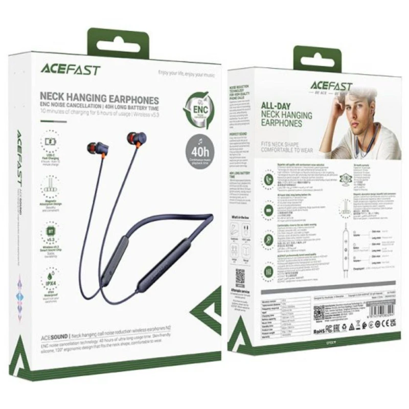 هندزفری بلوتوث گردنی ایس فست ACEFAST N2 Wireless Earphones