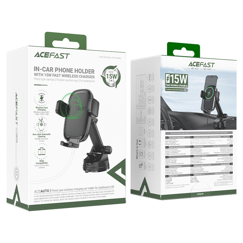 هولدر و شارژر وایرلس ایس فست ACEFAST D49 توان 15 وات