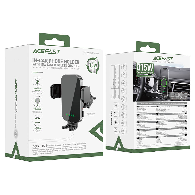 هولدر و شارژ وایرلس دریچه کولری هوشمند ایس فست ACEFAST D52 توان 15 وات