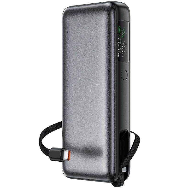 پاوربانک 20000 ایس فست ACEFAST M22 PD130W GaN Fast Charger توان 130 وات همراه با کابل متصل