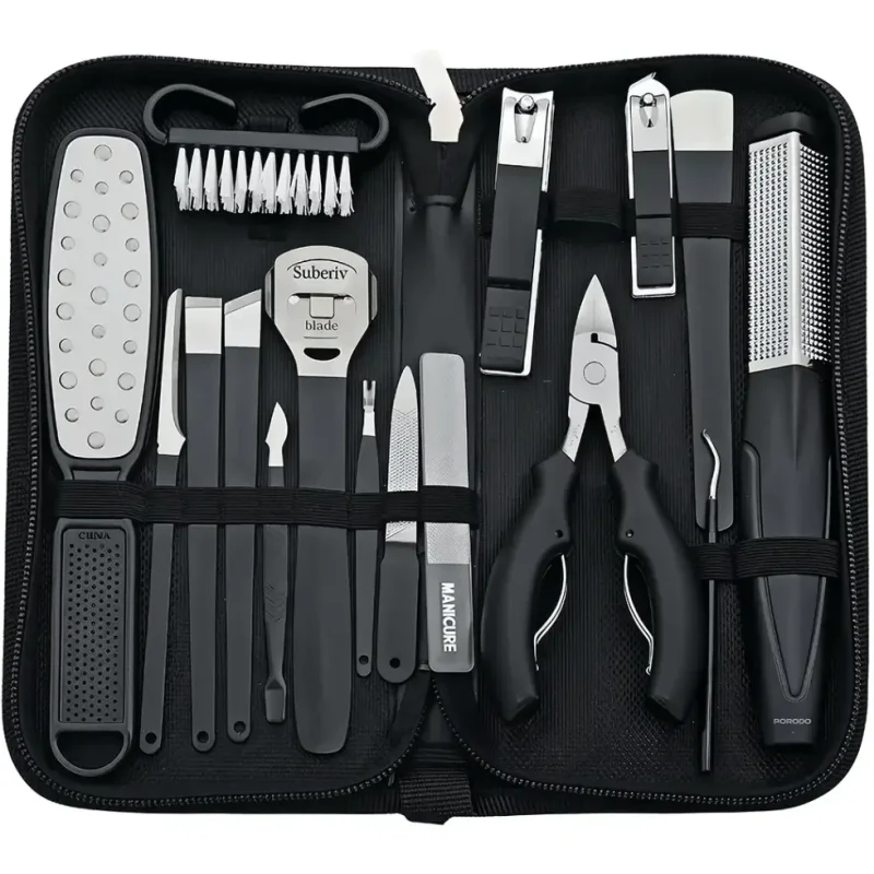 ست ۱۶ کاره مانیکور و پدیکور ناخن‌ پرودو Porodo Manicure & PedicureSet PDLFST8010BK