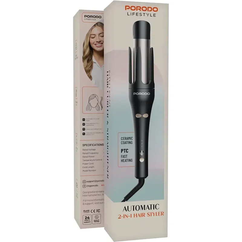 حالت دهنده موی دو کاره پرودو Porodo LifestyleHair Styler PDLFSTSA008BK