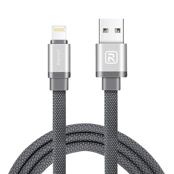 کابل تبدیل USB به لایتنینگ رسی مدل Canvas طول 1 متر (Recci Canvas USB to Lightning Cable 1m)