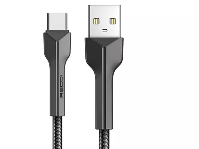 کابل تبدیل USB به USB-C رسی مدل RTC-N24C طول 1.5 متر (Recci RTC-N24C data cable Fast charge Type-C to USB 1.5M)
