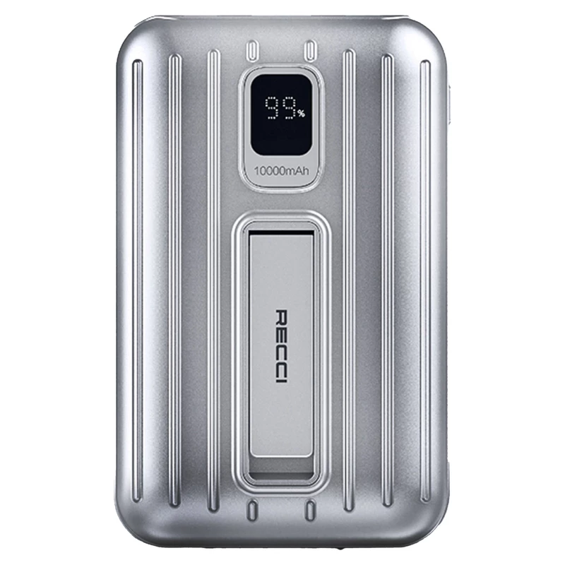 پاوربانک رسی مدل RPB-P23 ظرفیت 10000 میلی آمپر ساعت (Recci RPB-P23 Wireless Power Bank With Stand Support Fast Charge)