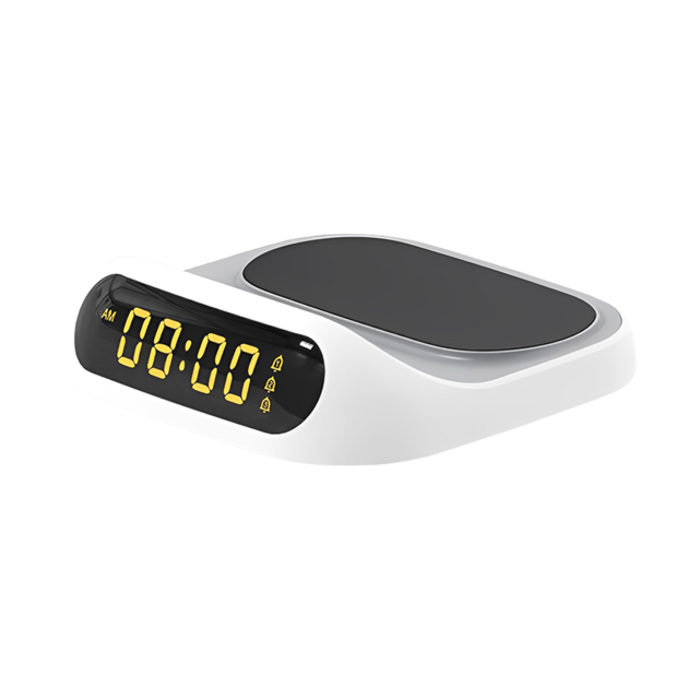 شارژر رومیزی RCW-22 رسی (Recci RCW-22 Sailing clock wireless fast charging 15W high power with digital clock display)