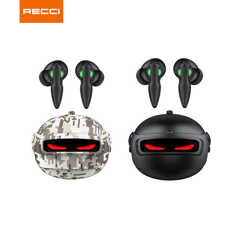هندزفری بلوتوثی گیمینگ REP-W48 رسی (Recci REP-W48 Helmet Appearance TWS earbuds)