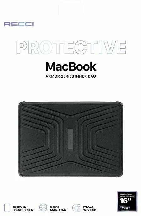 کاور لپ تاپ و کیف مک بوک RCS-S27 رسی (Recci Protective macbook Pro 15.4 and 16 inch armor series inner bag RCS-S27)