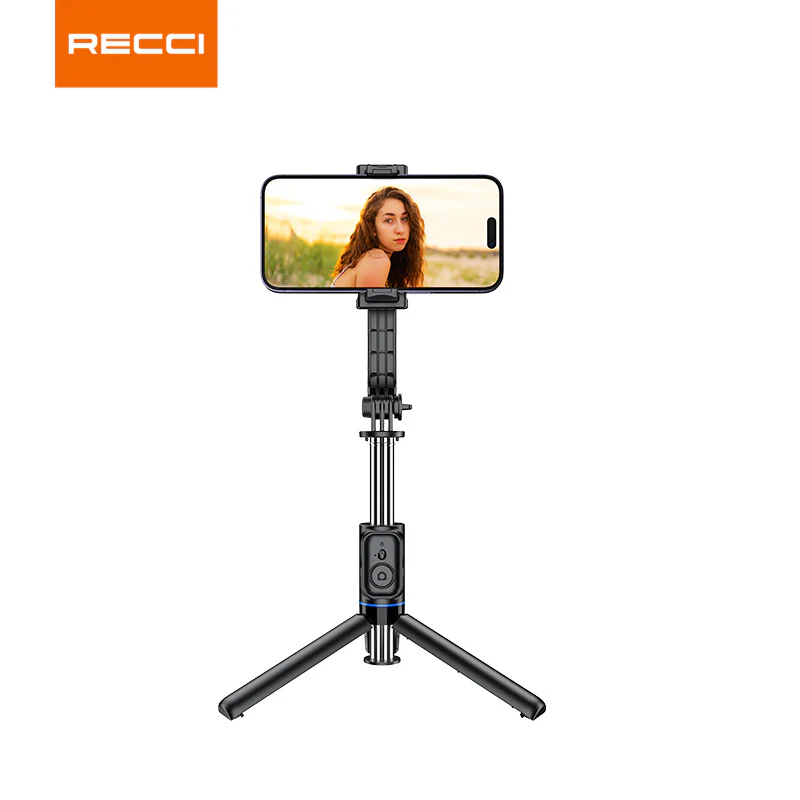 مونوپاد و سه پایه بلوتوثی گوشی دارای ریموت کنترل RSS-W03 رسی (Recci RSS-W03 Holder Selfie Stick)