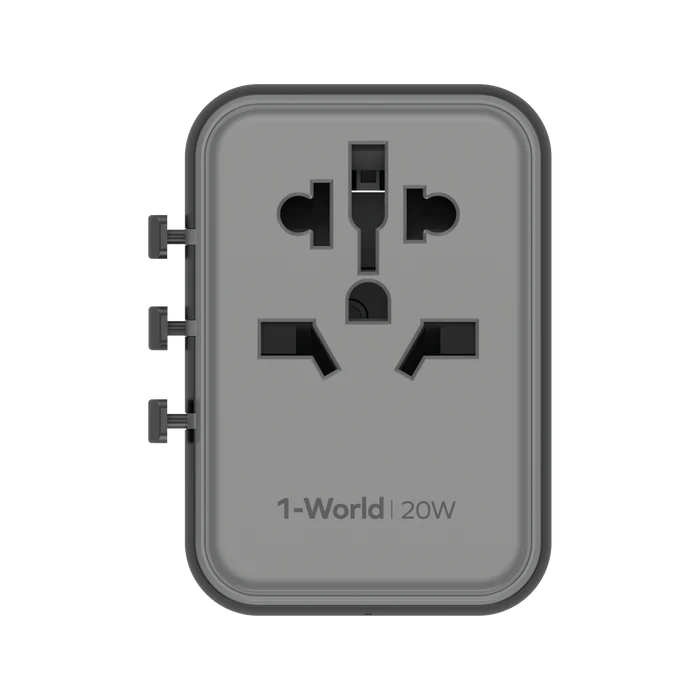 شارژر مسافرتی 3 پورت بیست وات  1-World | 3-Ports Travel Charger (20W) مومکس (momax)