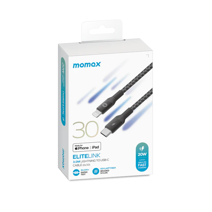 کابل تبدیل EliteLink | USB-C to Lightning Braided Cable (3m) مومکس (momax)