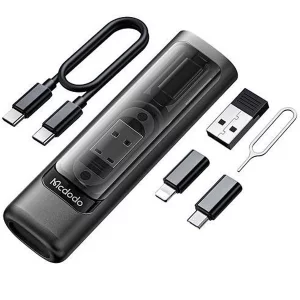 کابل تبدیل USB-C/USB به لایتنینگ/USB-C/MicroUSB مک‌دودو مدل WF-1720