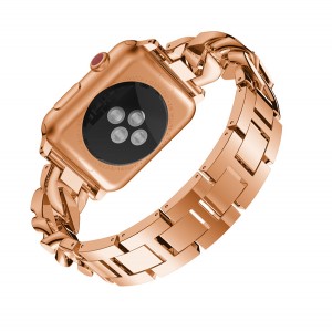 بند کارتیر تک ردیف نگین دار اپل واچ 42-44-45-49 میلی متر Cartier Luxury Band Apple Watch