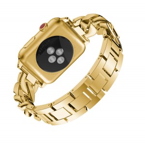 بند کارتیر تک ردیف نگین دار اپل واچ 42-44-45-49 میلی متر Cartier Luxury Band Apple Watch