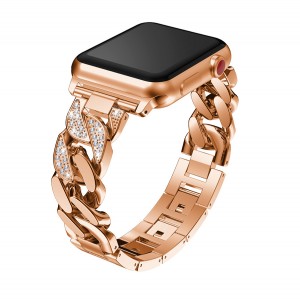 بند کارتیر تک ردیف نگین دار اپل واچ 42-44-45-49 میلی متر Cartier Luxury Band Apple Watch