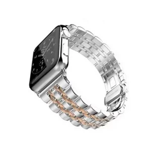 بند رولکس اپل واچ 7 مهره (Apple Watch 7 Bead Rolex Strap)