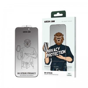 گلس حریم شخصی آیفون 16 پرومکس گرین لاین Green Lion 9H Steve Privacy iPhone 16 Pro Max