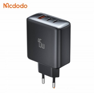 آداپتور 3 پورت 45 وات همراه با کابل دو سر تایپ سی مک دودو Mcdodo 45W 3 Port Fast Charger CH-4861