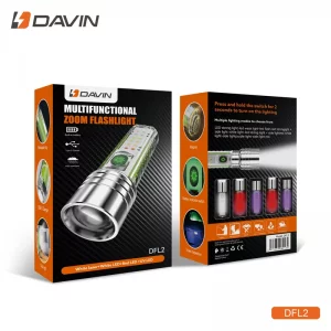 چراغ قوه دستی شارژی برند داوین (DAVIN) مدل DFL2