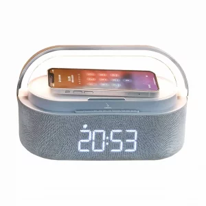 اسپیکر بی سیم دیوریکس قابل حمل و شارژر وایرلس مدل DX-W100 – طوسی