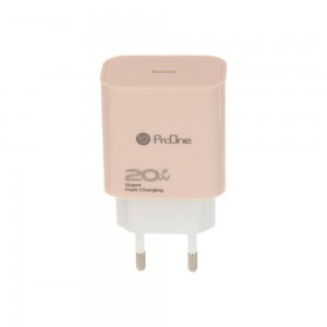 شارژر دیواری 20 وات پرووان مدل PWC540 به همراه کابل تبدیل لایتنینگ