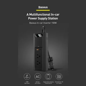 مبدل برق خودرو باسئوس مدل POWER INVERTER 150w
