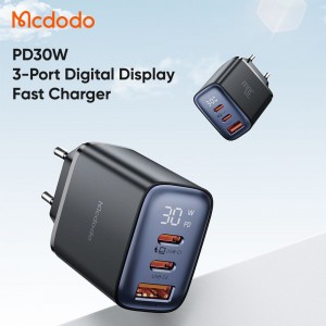 شارژر آداپتور دیواری 3پورت 30 وات مک دودو مدل MCDODO CH-2180