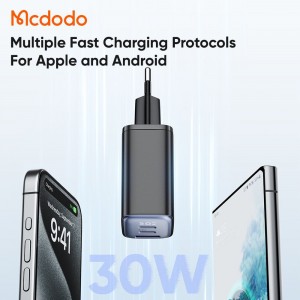شارژر آداپتور دیواری 3پورت 30 وات مک دودو مدل MCDODO CH-2180