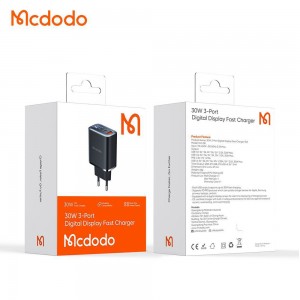 شارژر آداپتور دیواری 3پورت 30 وات مک دودو مدل MCDODO CH-2180
