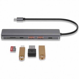 هاب 6 پورت USB-C پاورولوژی مدل P61HBCGY
