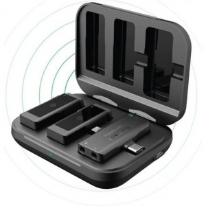 میکروفون بلاگری دوگانه پاورولوژی Powerology Dual Connector Wireless Lavalier Microphone PWMIC2BK