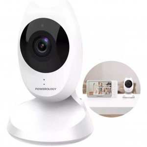 دوربین نظارتی همراه با مانیتور مراقبت از کودک پاورولوژی Powerology Smart Cam Baby Monitor PWBMCWH
