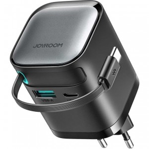 آداپتور 65 وات با کابل متصل تایپ سی جویروم Joyroom GaN Charger JR-TCL02EU